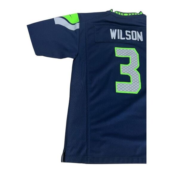 Nike Boys Seattle Seahawks #3 Russell Wilson NFL On Field Jersey Boys Size L - Picture 5 of 11